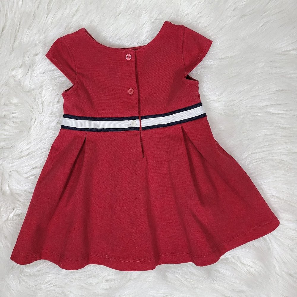 Janie & Jack Red Knit A-Line Pleated Dress - Picture 3 of 5